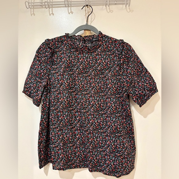 Madewell Puff-Sleeve Ruffle Top in Fieldwalk Floral - Picture 6 of 7